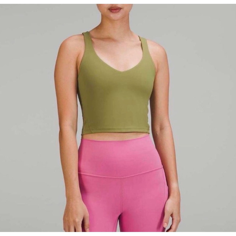 Lululemon Align Tank Top Bronze Green Size 4 LW1DUDS